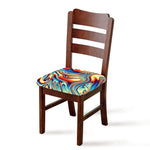 Psychedelic Wave Print Chair Cushion Cover