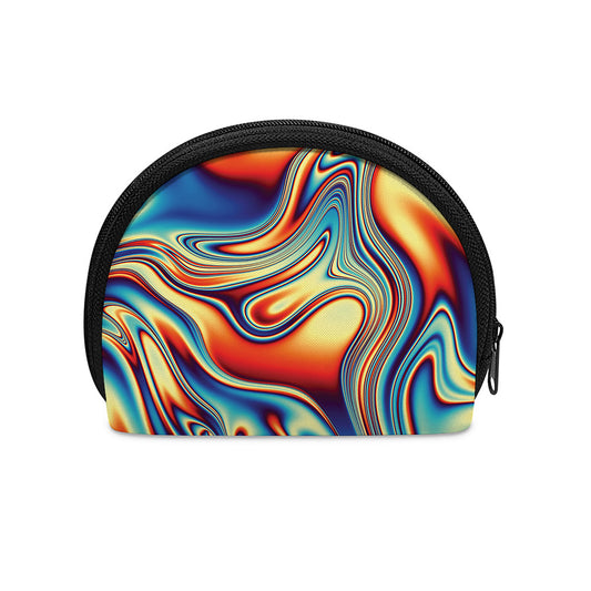 Psychedelic Wave Print Coin Purse