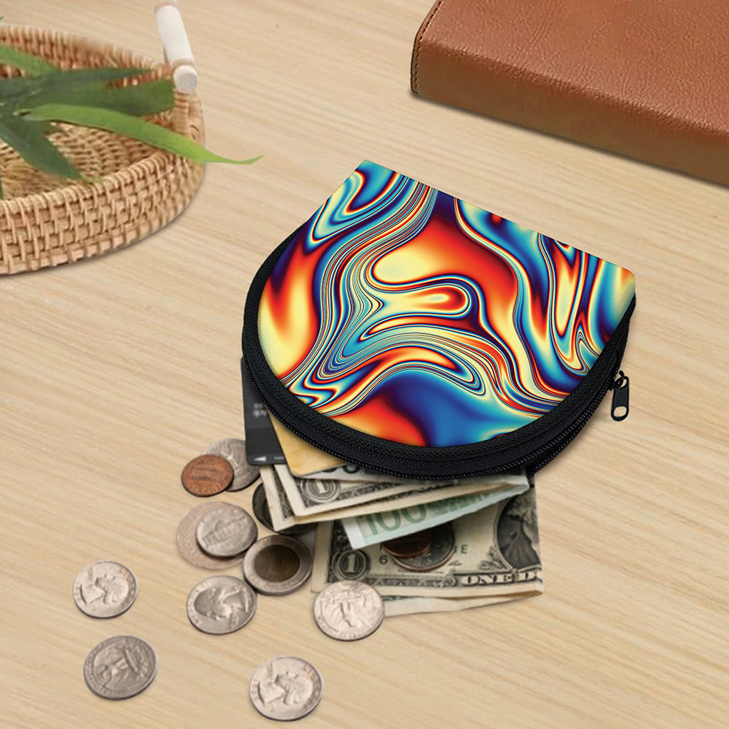 Psychedelic Wave Print Coin Purse