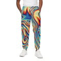 Psychedelic Wave Print Cotton Sweatpants