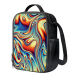 Psychedelic Wave Print Crossbody Lunch Bag