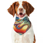 Psychedelic Wave Print Dog Bandana
