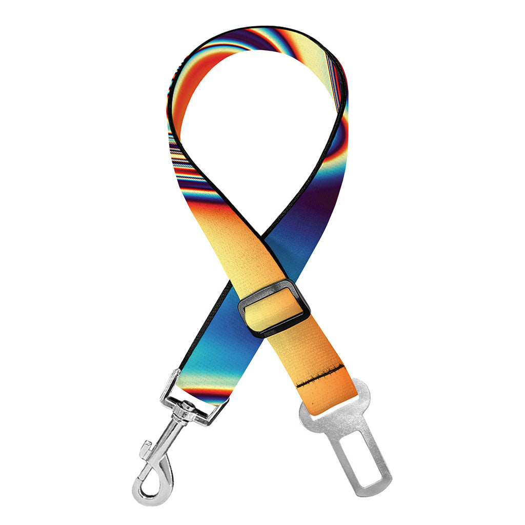 Psychedelic Wave Print Dog Seat Belt