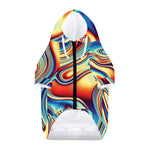 Psychedelic Wave Print Dog Zip Up Hoodie