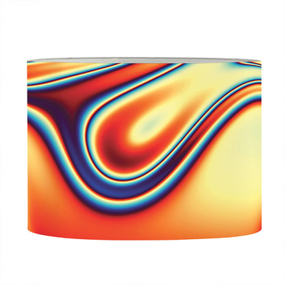 Psychedelic Wave Print Drum Lamp Shade
