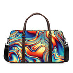 Psychedelic Wave Print Duffle Bag
