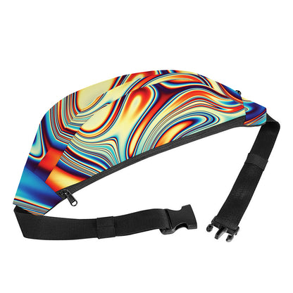 Psychedelic Wave Print Fanny Pack