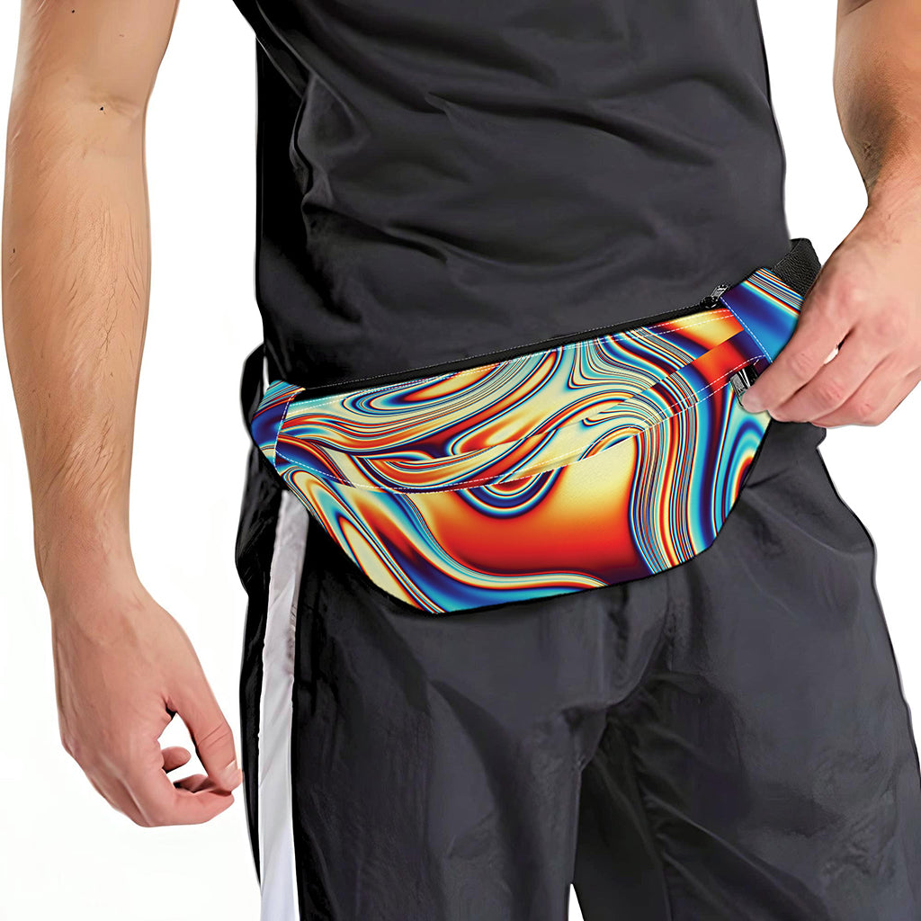 Psychedelic Wave Print Fanny Pack