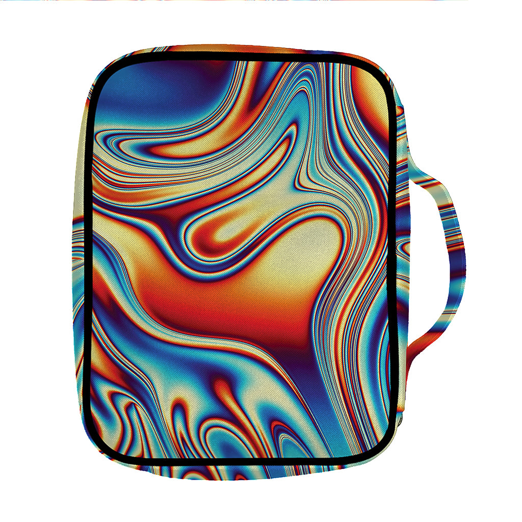 Psychedelic Wave Print Front Pocket Bible Bag