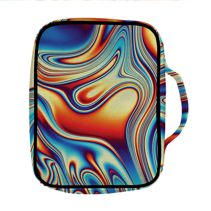 Psychedelic Wave Print Front Pocket Bible Bag