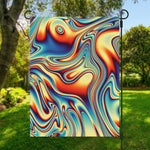 Psychedelic Wave Print Garden Flag
