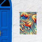 Psychedelic Wave Print Garden Flag