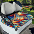 Psychedelic Wave Print Golf Cart Seat Cover