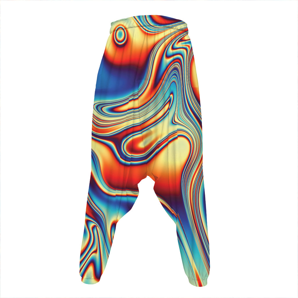 Psychedelic Wave Print Hammer Pants