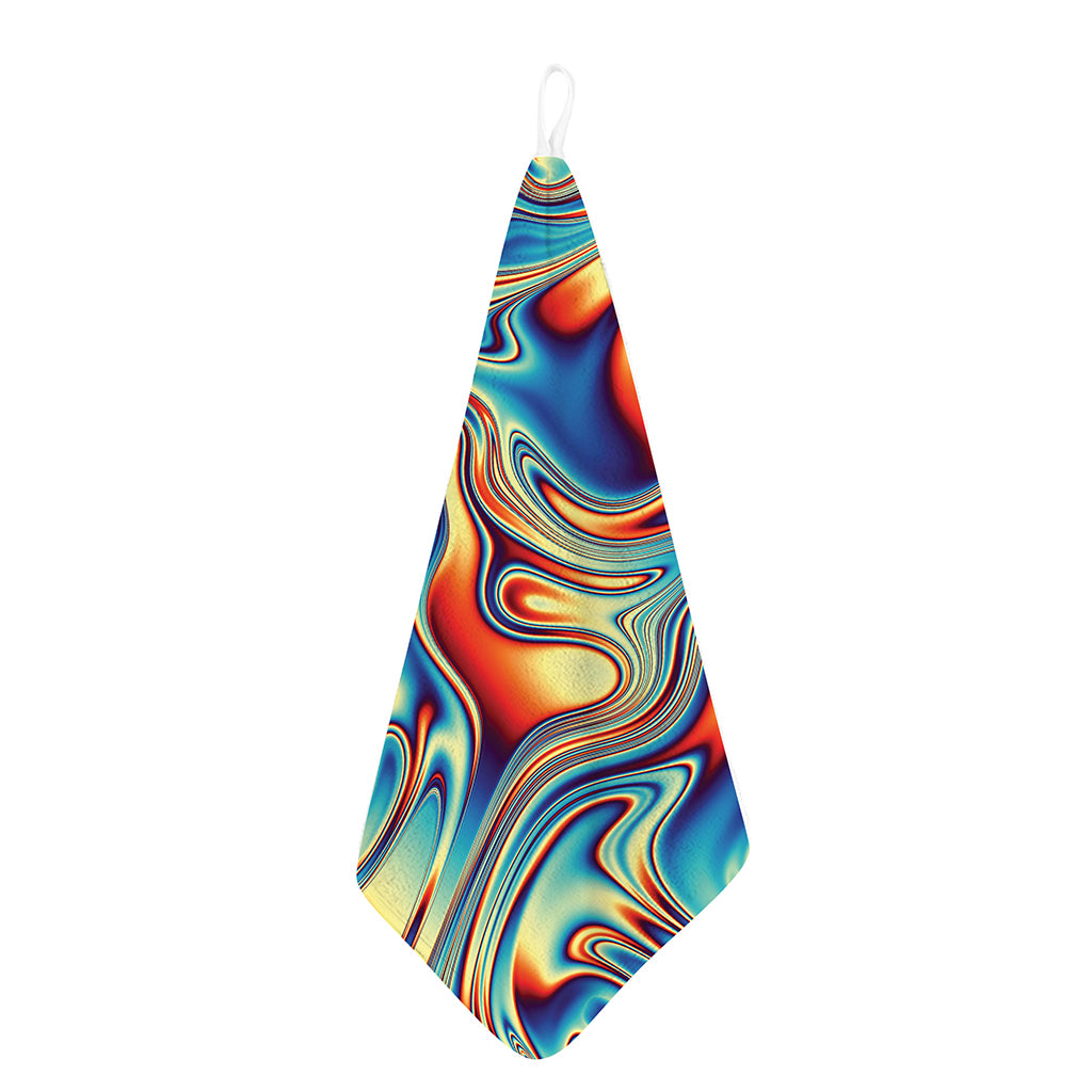 Psychedelic Wave Print Hand Towel
