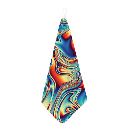 Psychedelic Wave Print Hand Towel
