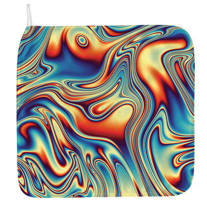 Psychedelic Wave Print Hand Towel