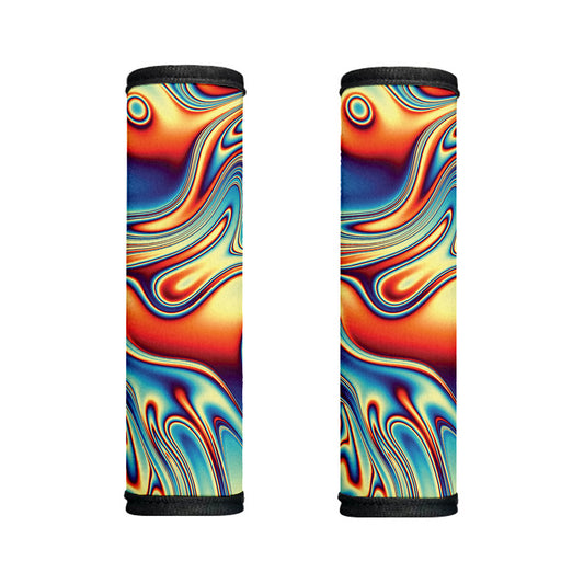 Psychedelic Wave Print Handle Covers