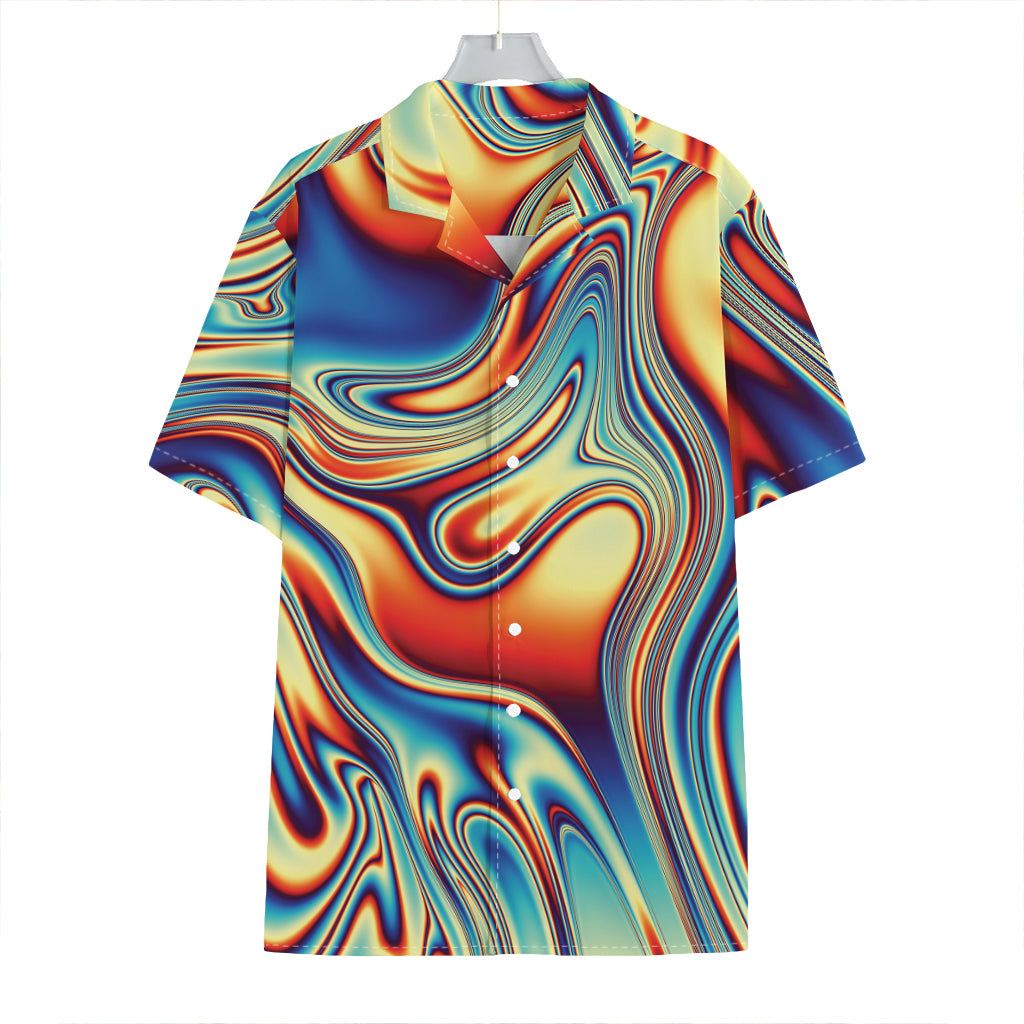 Psychedelic Wave Print Hawaiian Shirt