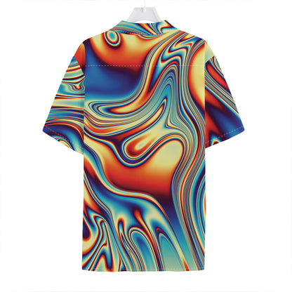Psychedelic Wave Print Hawaiian Shirt