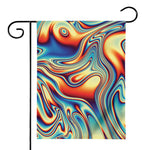 Psychedelic Wave Print House Flag