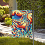 Psychedelic Wave Print House Flag