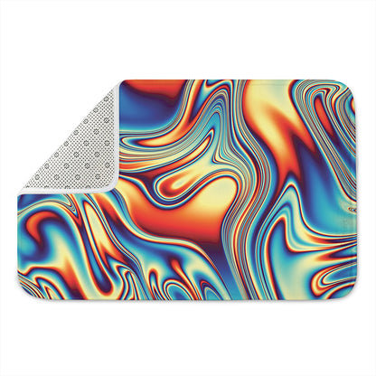 Psychedelic Wave Print Indoor Door Mat