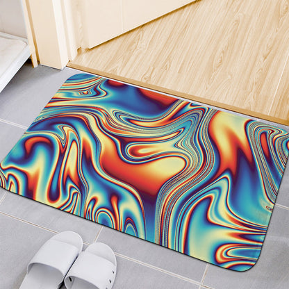 Psychedelic Wave Print Indoor Door Mat