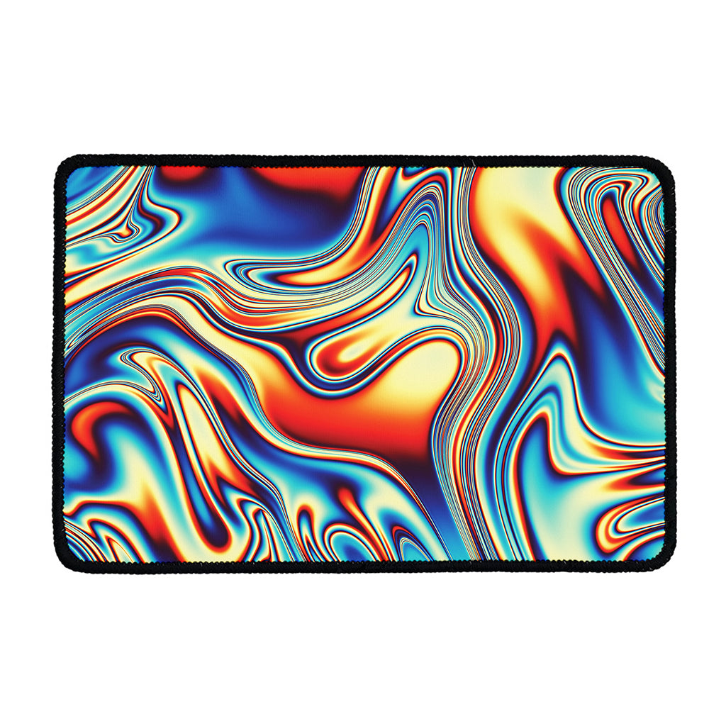 Psychedelic Wave Print Kitchen Mat