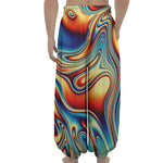 Psychedelic Wave Print Lantern Pants