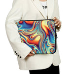 Psychedelic Wave Print Laptop Sleeve