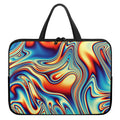 Psychedelic Wave Print Laptop Sleeve With Handle