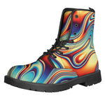 Psychedelic Wave Print Backpack