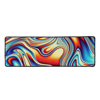 Psychedelic Wave Print Long Kitchen Mat