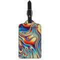 Psychedelic Wave Print Luggage Tag