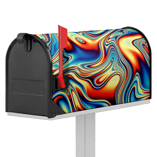 Psychedelic Wave Print Mailbox Cover