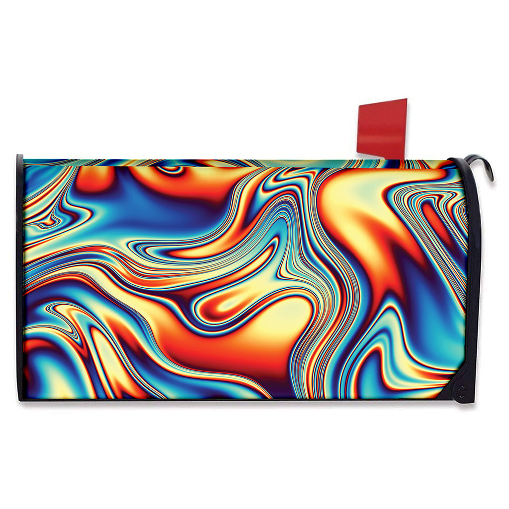 Psychedelic Wave Print Mailbox Cover