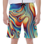 Psychedelic Wave Print Men's Beach Shorts