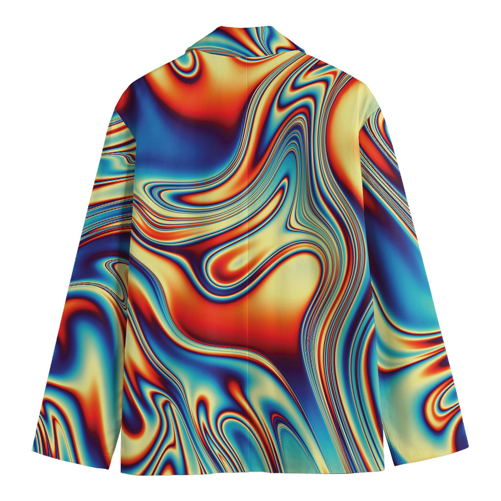 Psychedelic Wave Print Men's Blazer