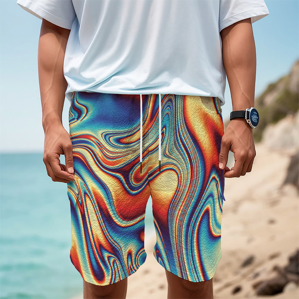 Psychedelic Wave Print Men's Cargo Shorts