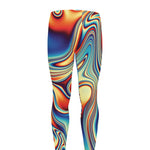 Psychedelic Wave Print Men's leggings
