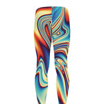 Psychedelic Wave Print Men's leggings