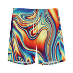 Psychedelic Wave Print Men's Sports Shorts