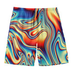 Psychedelic Wave Print Men's Swim Trunks