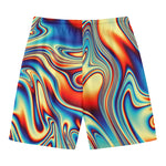 Psychedelic Wave Print Men's Swim Trunks