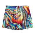 Psychedelic Wave Print Mesh Shorts