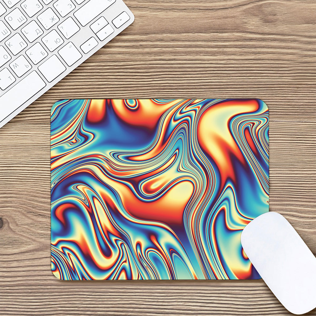 Psychedelic Wave Print Mouse Pad