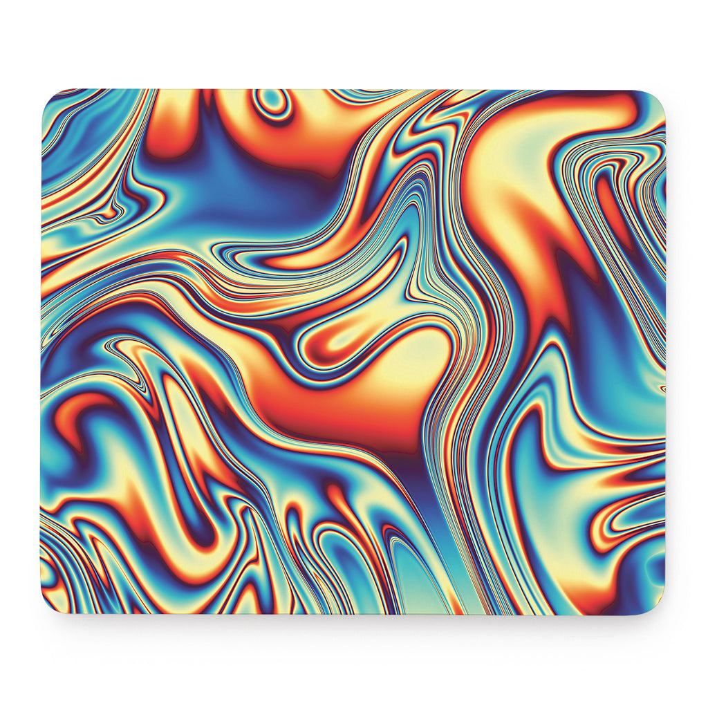 Psychedelic Wave Print Mouse Pad