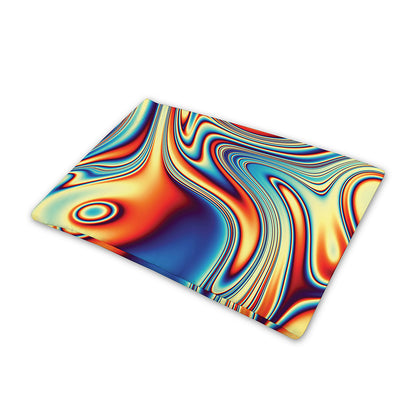 Psychedelic Wave Print Pet Cooling Mat Cover
