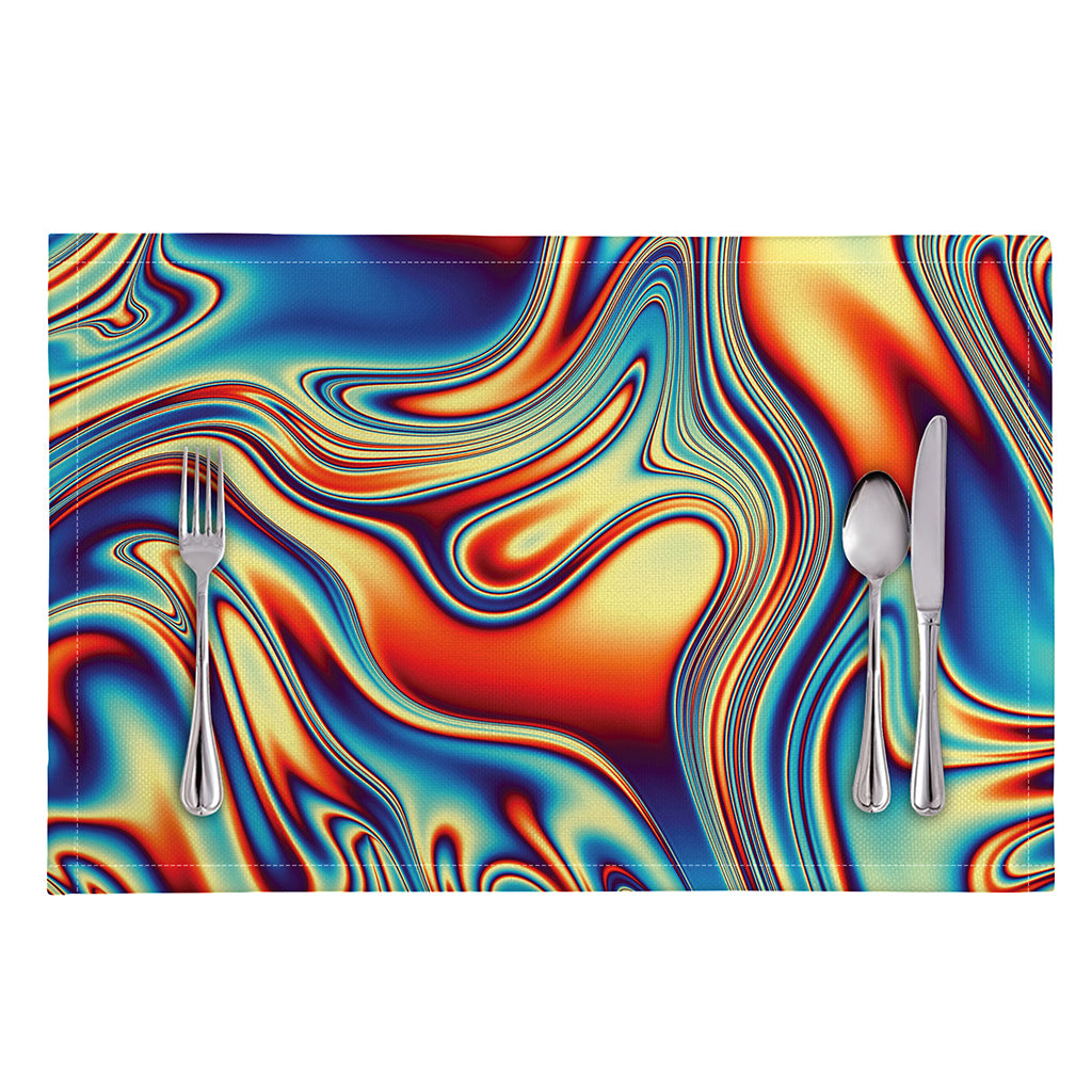 Psychedelic Wave Print Placemat